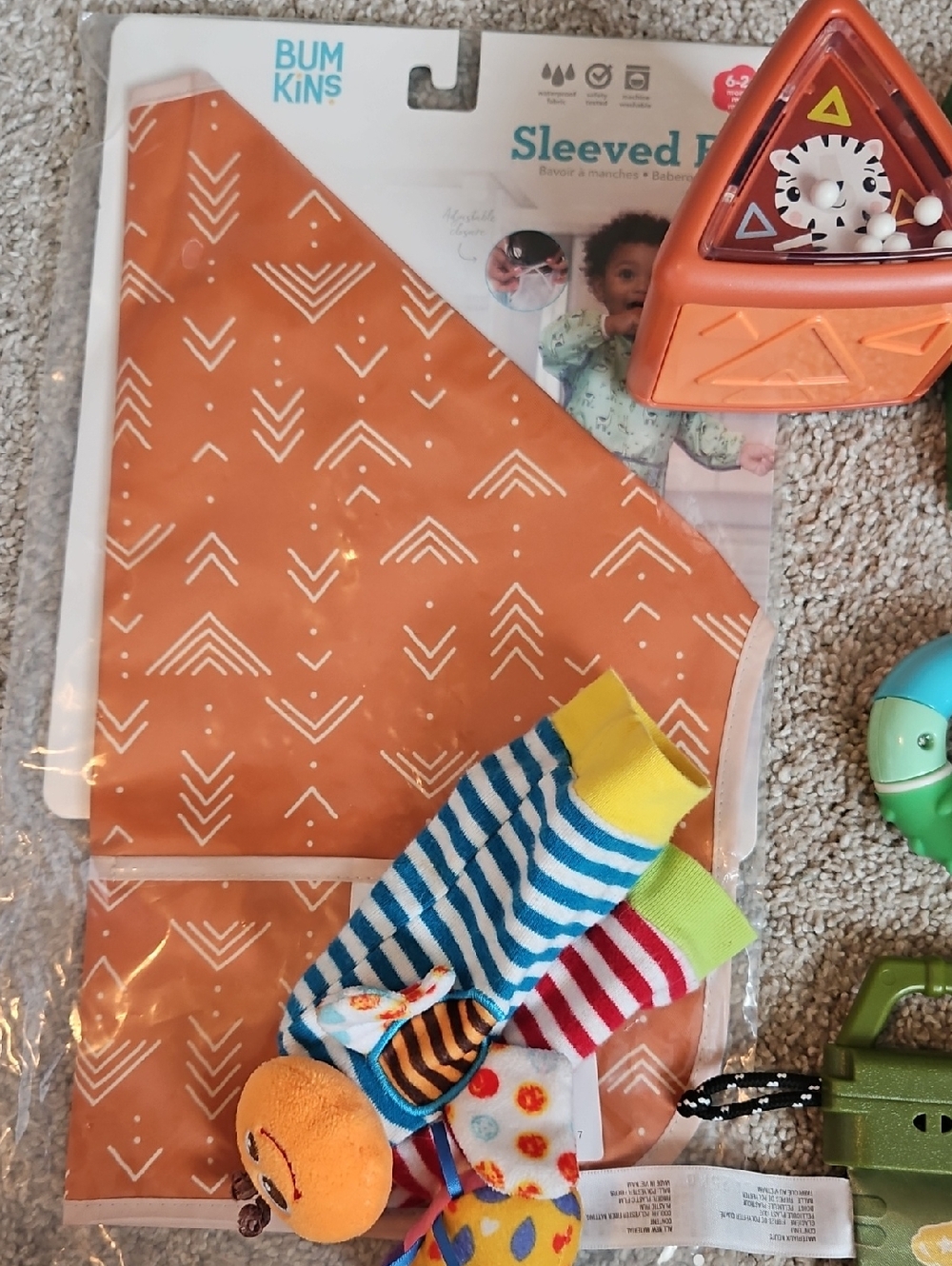 Baby Toy Bundle + Bumkins Sleeved Bib Teethers Rattles - Picture 3 of 3
